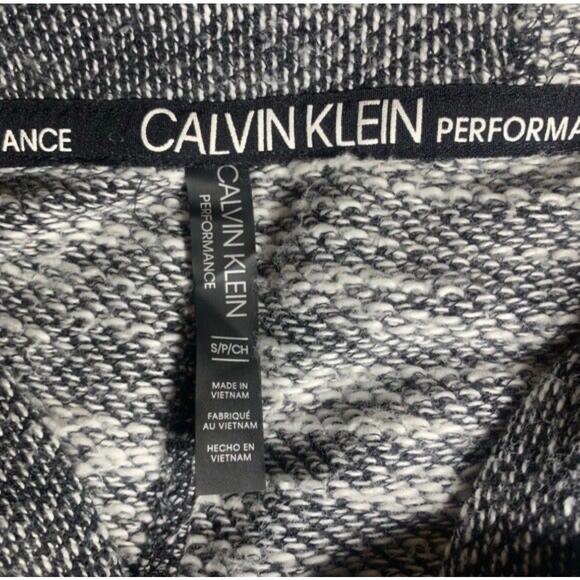Dark and Light Gray Calvin Klein Performance Cropped Hoodie Size Small - Picture 4 of 8